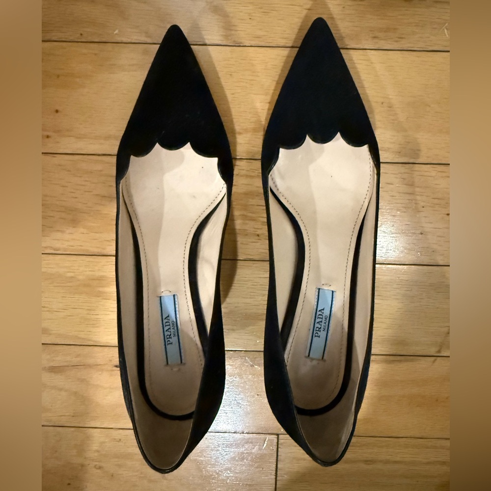 Prada Women's Black Leather Flats
